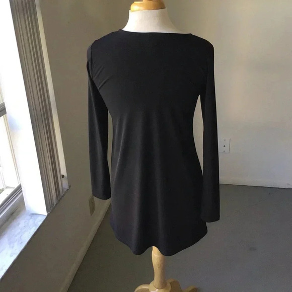 Clara Sun Woo Signature long sleeve tunic scoop neck black Size XS - Picture 5 of 10